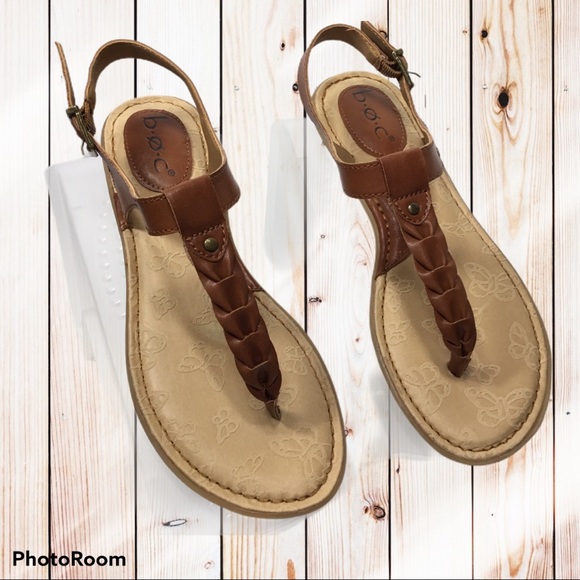 boc | Shoes | Boc Leather Tan Cushioned Thong Slingback Sandals7 | Poshmark
